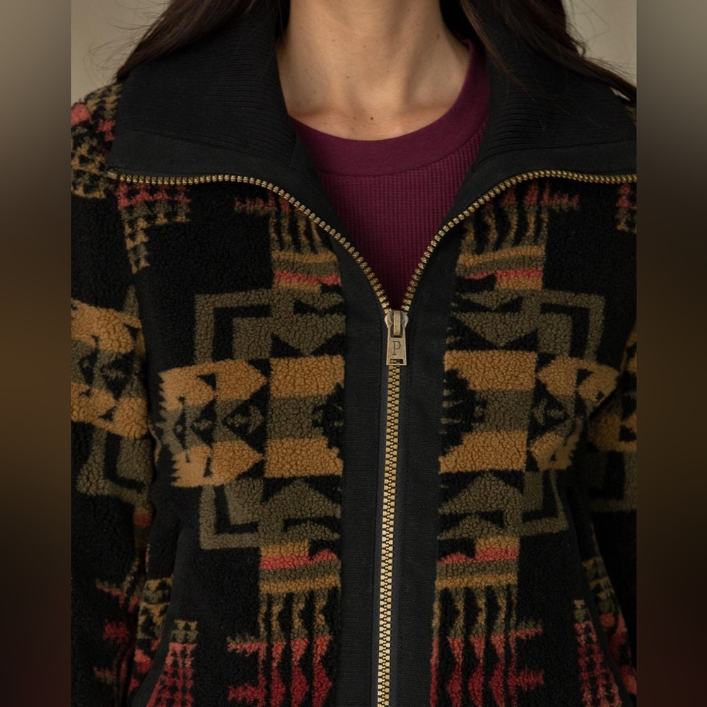 Pendleton FOXGLOVE FLEECE BOMBER JACKET - Size XL - Like New - Picture 10 of 16
